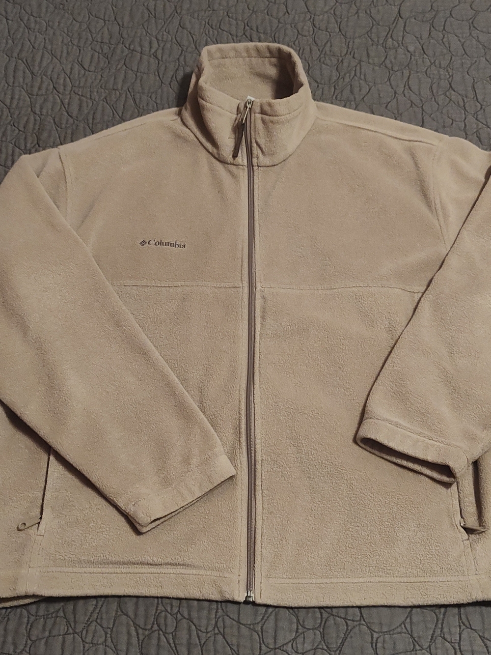 Columbia Men’s Light Tan Full-Zip Fleece Jacket Size XL